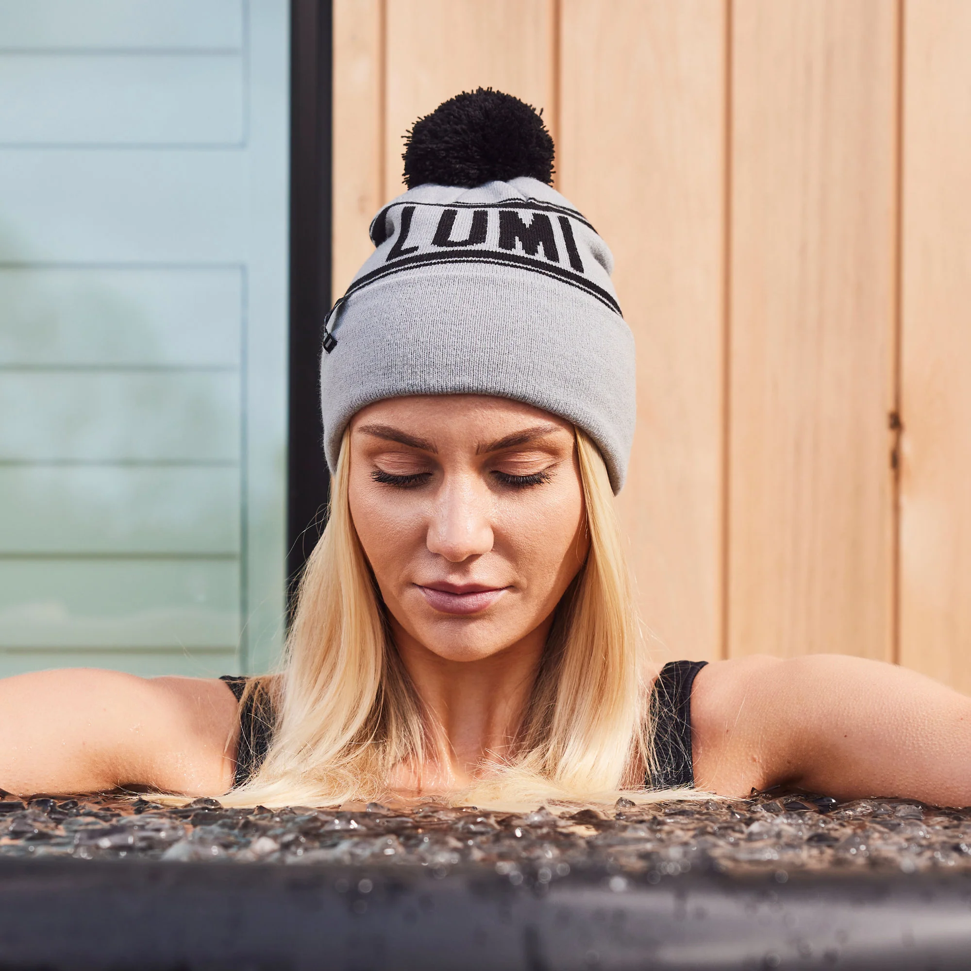 Bobble Hat in Grey - Image 5