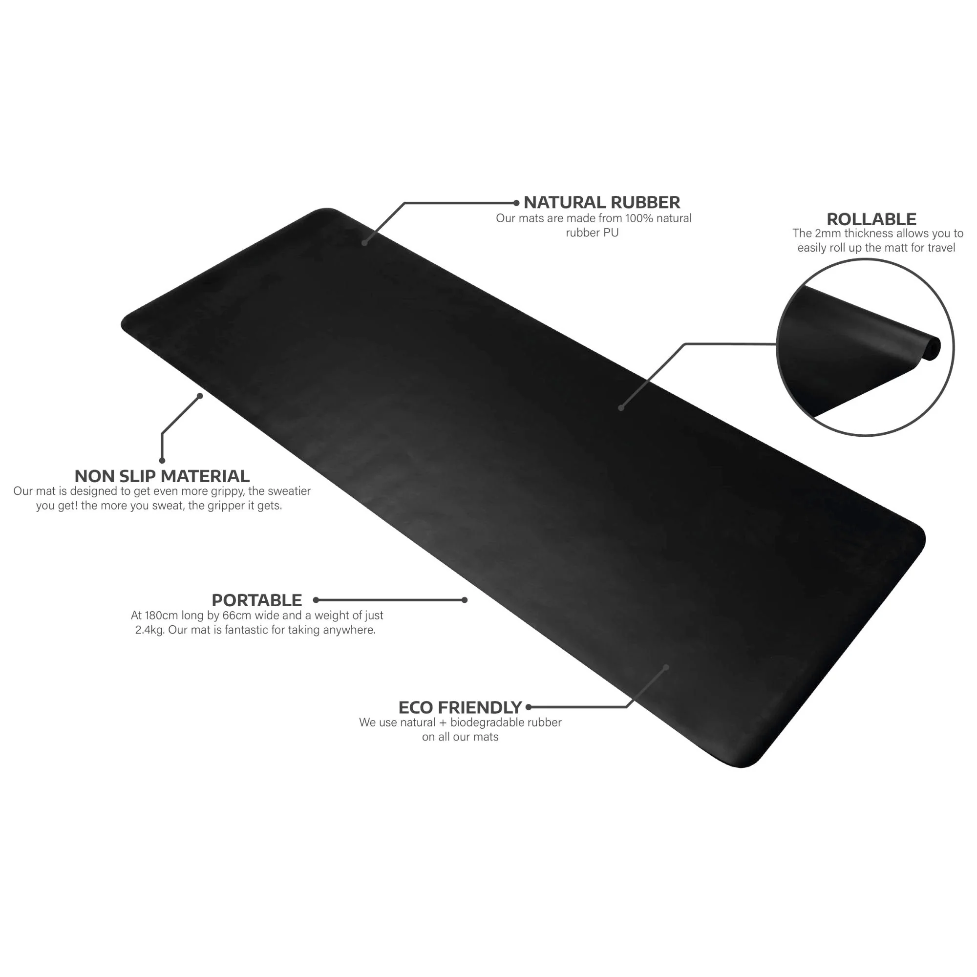 Eco Wolf Yoga Mat - Gold Edition - Image 4