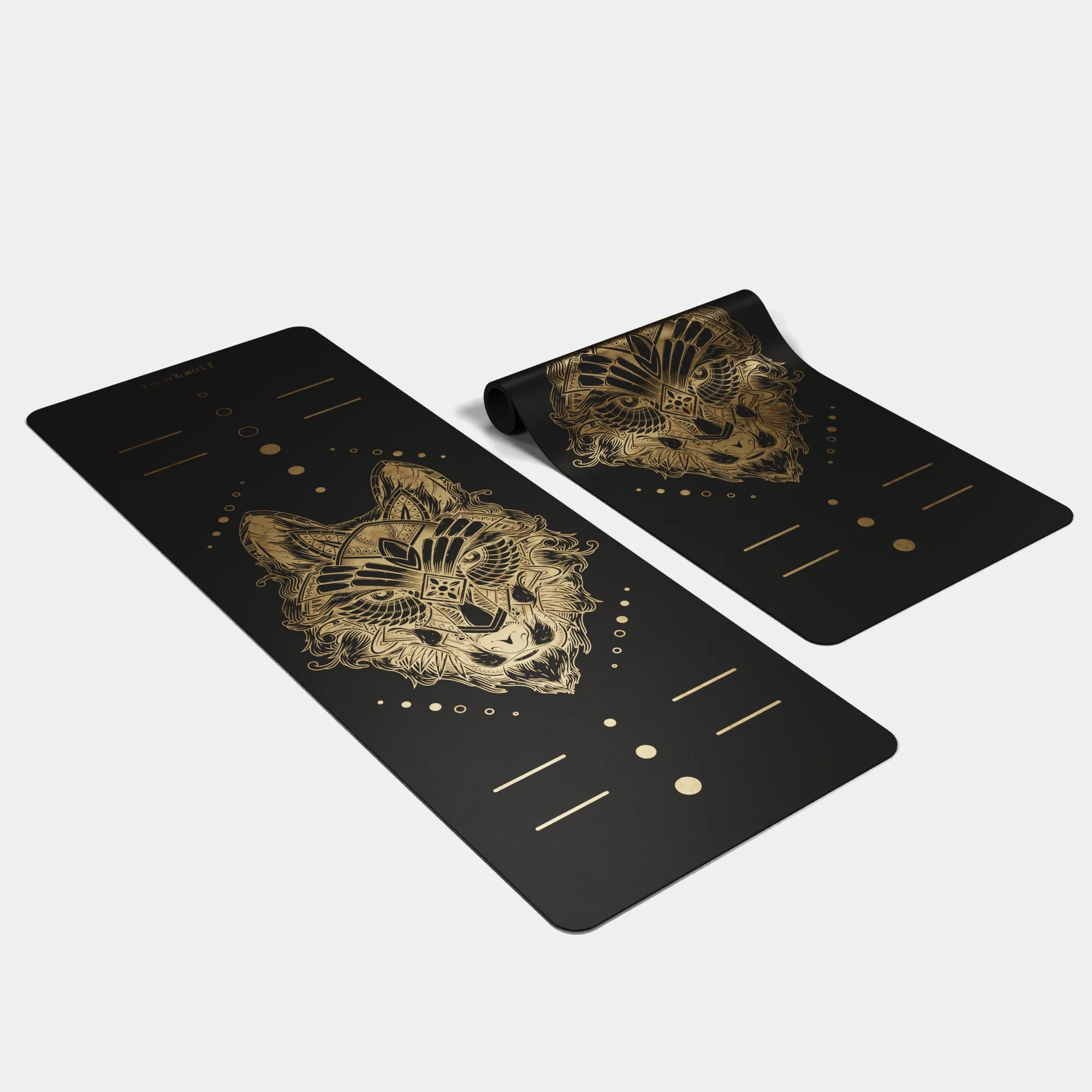 Eco Wolf Yoga Mat - Gold Edition - Image 5