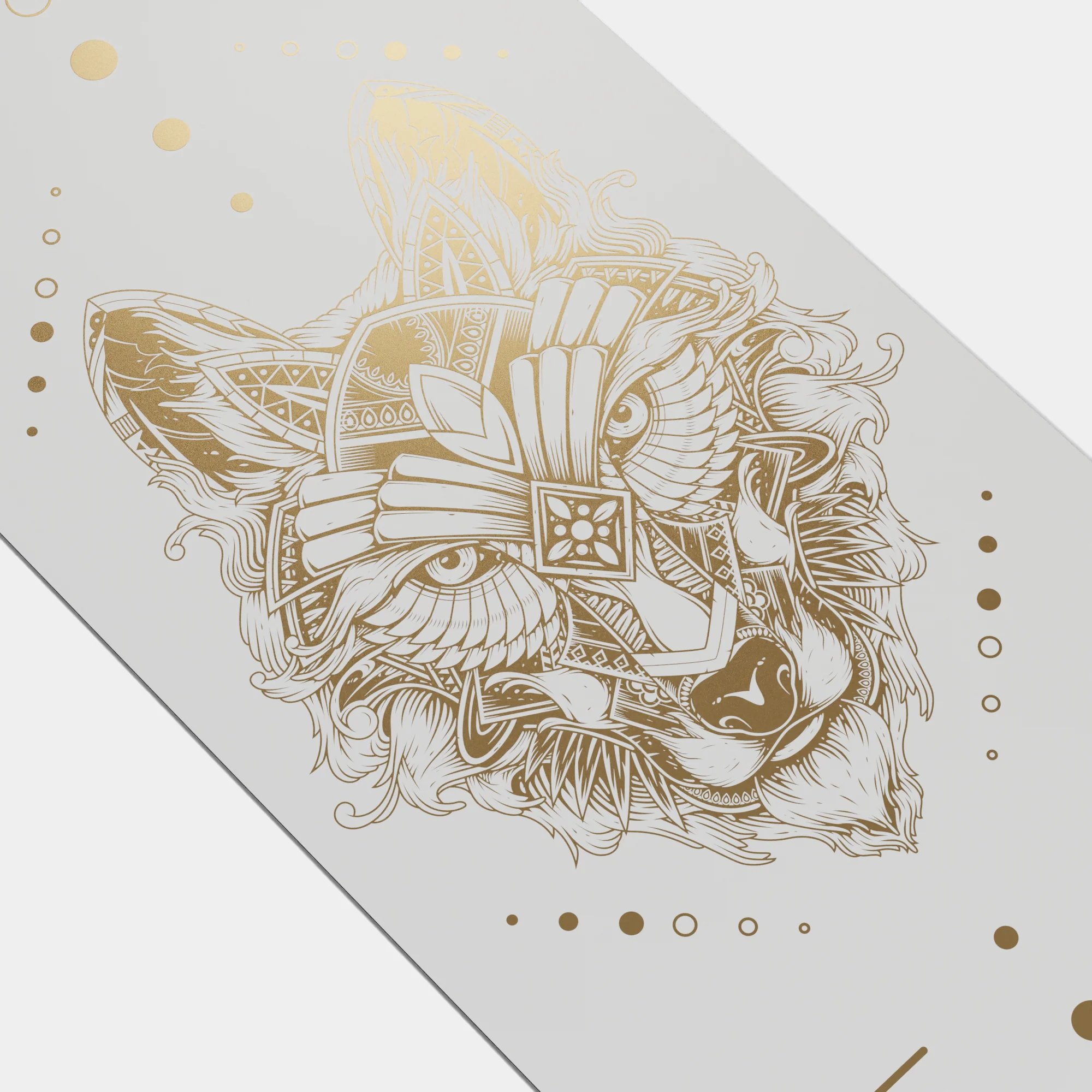 Eco Wolf Yoga Mat - Gold Edition - Image 8