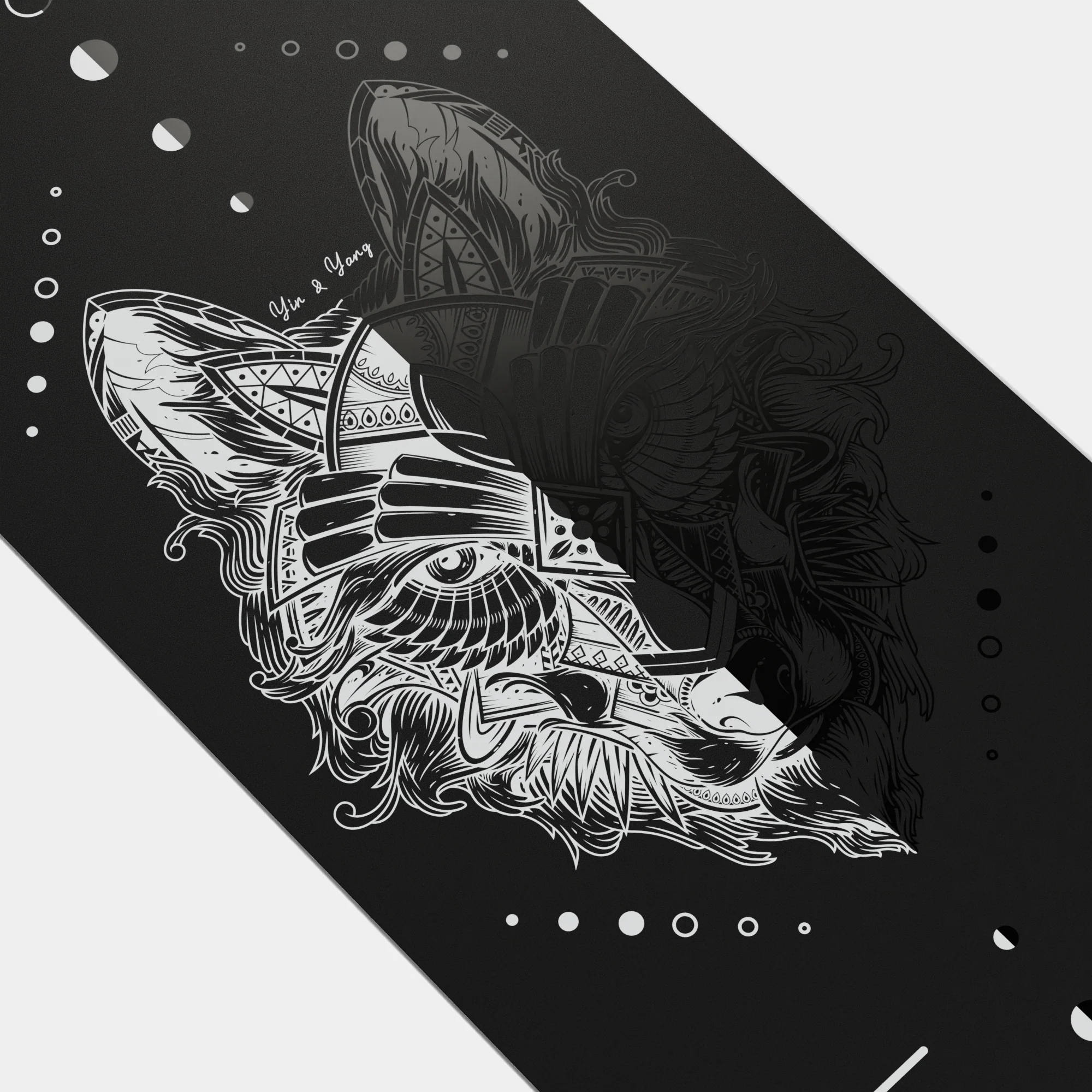 Eco Wolf Yoga Mat - YinYang - Image 5