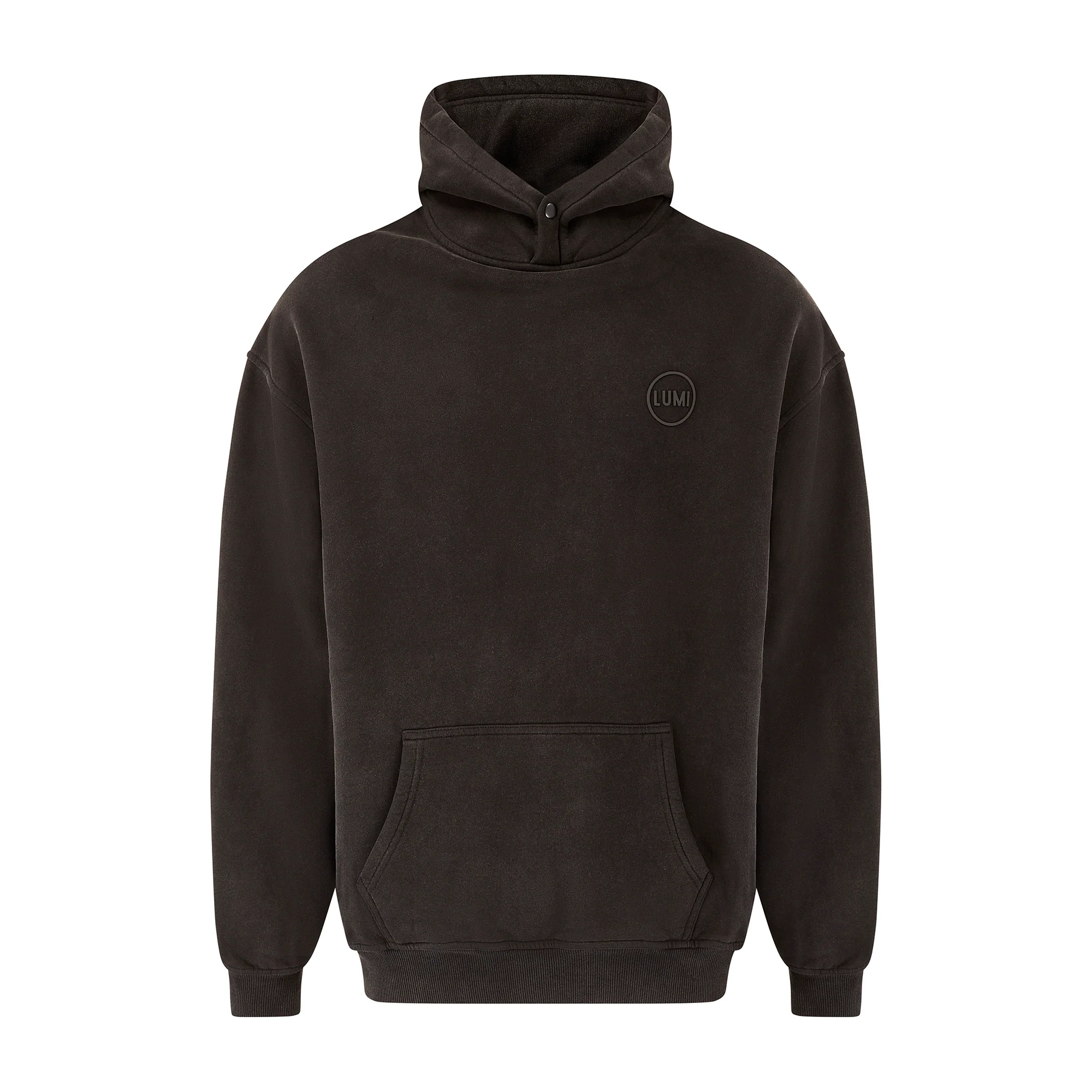 Unisex LUX Oversized Hoodie Black Wash - Image 3